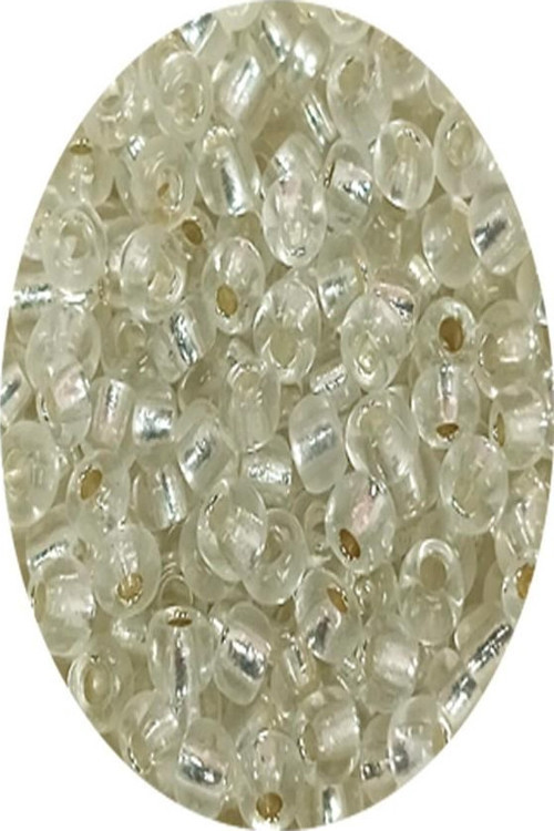 Dökme Cam Kum Boncuk (8/0) 3 mm - 20 Gram - Şeffaf Gümüş - BNC160