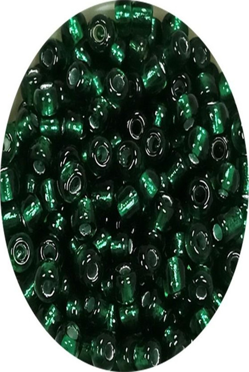 Dökme Cam Kum Boncuk (8/0) 3 mm - 60 Gram - Koyu Yeşil - BNC187