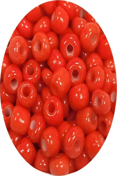 Dökme Cam Kum Boncuk Büyük Boy (6/0) 4 mm - 60 Gram - Turuncu - BNC137