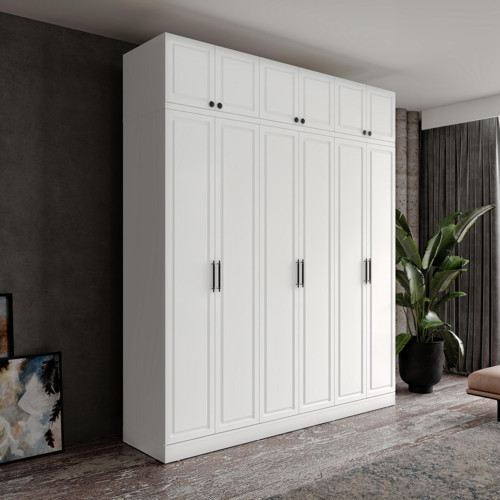 Milas 6 Kapaklı Komple MDF Yüklüklü Gardırop