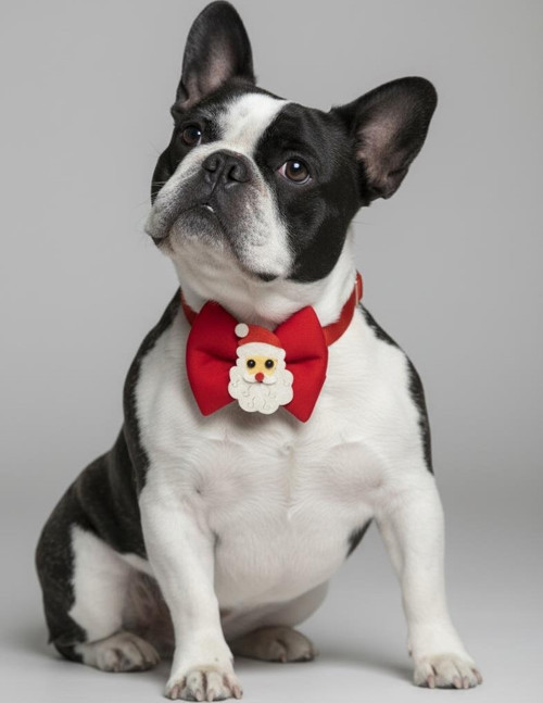 Rudolph Köpek Papyon Tasması | Kırmızı Fiyonk Boyun Aksesuarı | Noel Temalı Köpek Süsü | Orta ve Büyük Irklar İçin
