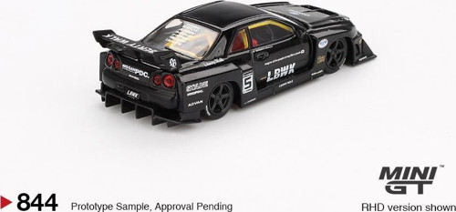 Mini GT 1:64 Nissan LB-ER34 Super Silhouette Skyline Black LBWK Blister Kutulu Diecast Model 3