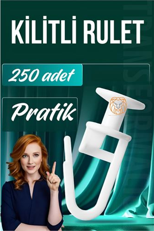 Kilitli Perde Düğmesi Perde Ruleti Perde Düğmesi 250 Adet