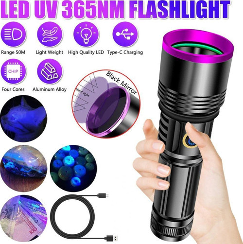F.B.I F-365 Uv 20W Şarjlı 26650 Pilli Profesyonel El Feneri