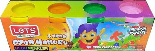4 Renk Neon Oyun Hamuru 440 Gram L8440N