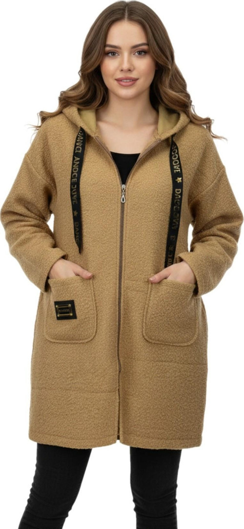 Kadın Anne Kapüşonlu Cepli Buklet Hırka BGL-ST05084