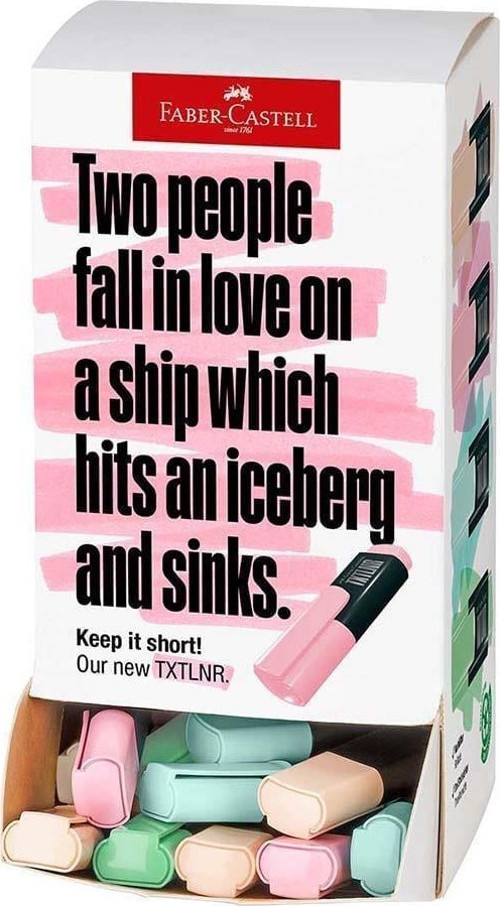 Mini Textliner Karton Stand Fosforlu Kalem Pastel (60 Lı Paket)