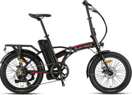 Elektrone Pasific 20 Jant E-Bike Md 7 Vites Elektrikli Katlanır Bisiklet Siyah Kırmızı Füme