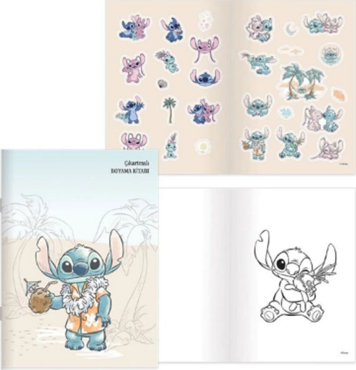 Lilo&Stitch 20*28 8 Yaprak Çıkartmalı Boyama Kitabı