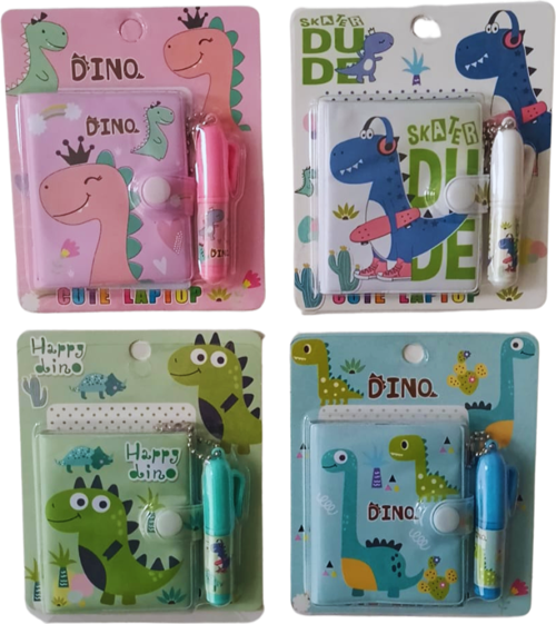 Joyz Kalemli Mini Defter Dinazor 2/S Jy-0032-03 (Karışık Renk 1 Adet)