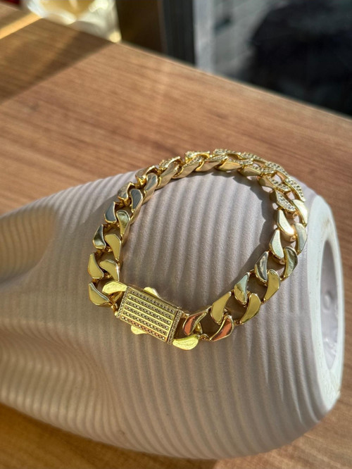 Juping 14 K Altın İşçiliğinde Özel Tasarım Vip Gold Gurmet Bileklik