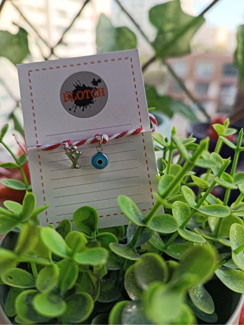 Marteniçka Nazar Boncuklu Y Harf Şans Bahar Bilekliği