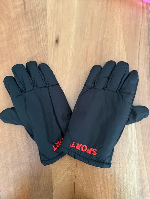 Su Geçirmez Siyah Renk Astarlı Garson Boy Kayak Ve Kar Eldiveni 14-17 Yaş