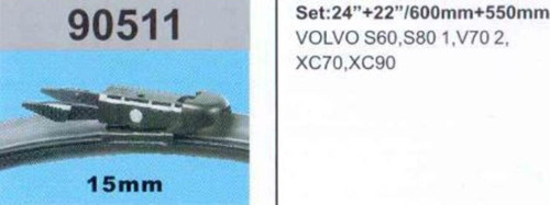 Silecek Süpürgesi Muz (Tk) 600Mm+550Mm Volvo S60 (04-10) S80 (04-06) V70 (04-07)