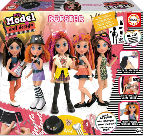 Educa Benim Modelim PopStar Oyuncak Bebek Tasarım Seti - 19203