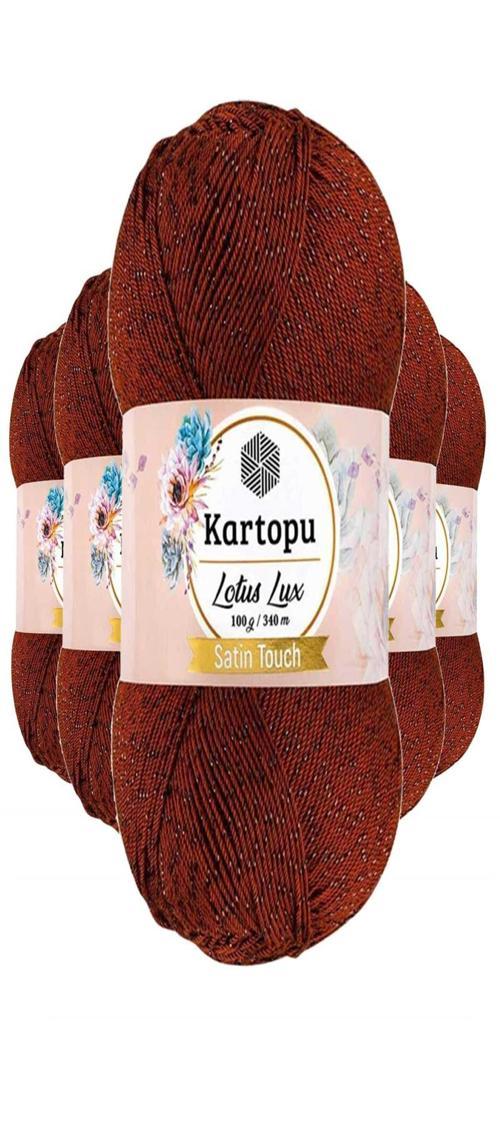 5 Adet Lotus Lux Bikini Büstiyer Bluz Simli Örgü İpi K834 Taba