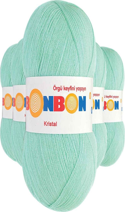 5 Adet Kristal El Örgü Lif İpi Su Yeşili 98329