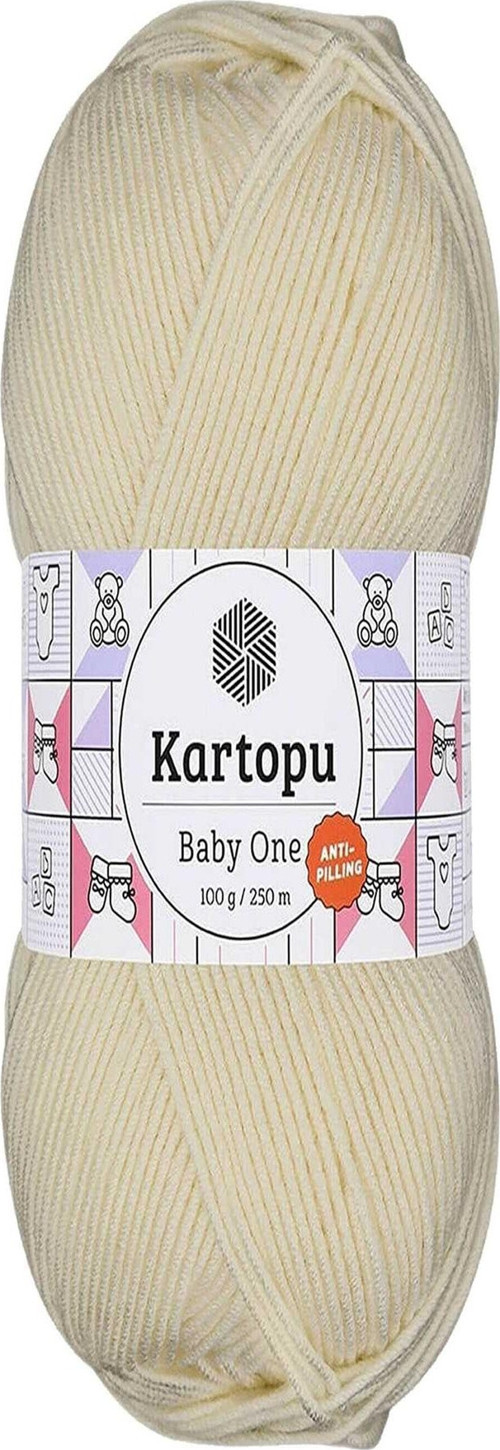 Baby One Tüylenmeyen El Örgü İpi Yünü Krem K025