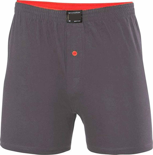Düğmeli Pamuklu Erkek Penye Boxer Füme - 1146A