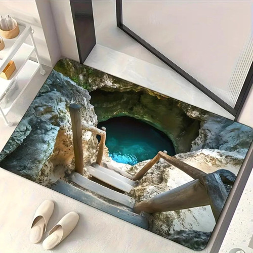 Fantastik Su Kulesi Banyo Matı - Diyatom Çamuru Emici Makine Yıkamalı, Yatak Odası ve Oturma Odası