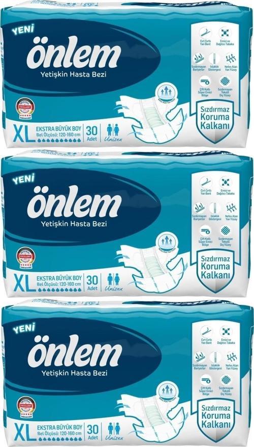 Hasta Bezi Bel Bantlı Tekstil Yüzey Xl Ekstra Büyük 90 Adet
