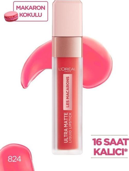Likit Mat Ruj - Les Macarons Ultra Matte Liquid Lipstick 824 Guava Gush