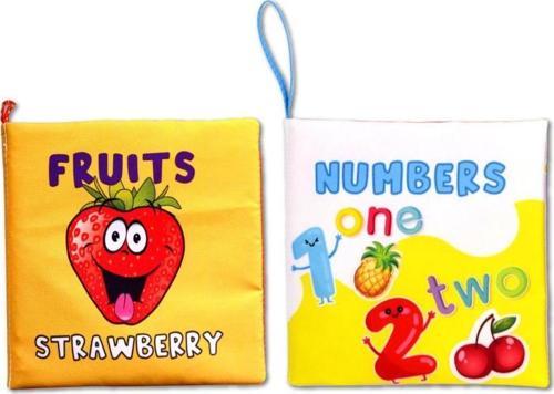 2 Kitap Tox İngilizce Meyveler ve Rakamlar Kumaş Sessiz Kitap E126 E128 - Bez Kitap , Eğitici Oyuncak , Hışırtılı