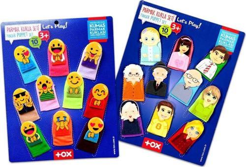 2 Set - 20 Parça Tox Emojiler ve Aile Bireyleri Parmak Kukla T106 T751