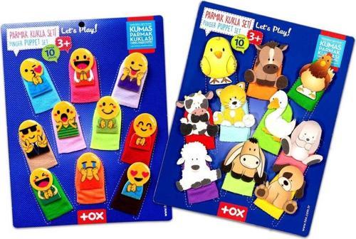 2 Set - 20 Parça Tox Emojiler ve Evcil Hayvanlar Parmak Kukla T106 T771