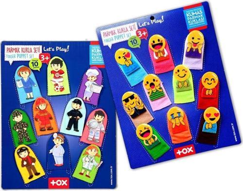 2 Set - 20 Parça Tox Emojiler ve Meslekler Parmak Kukla T106 T761