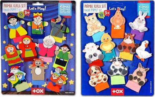 2 Set - 20 Parça Tox Masal Kahramanları ve Evcil Hayvanlar Parmak Kukla T772 T225