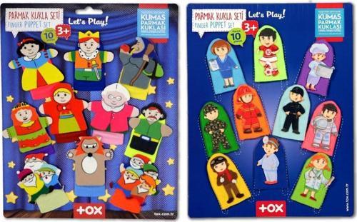 2 Set - 20 Parça Tox Masal Kahramanları ve Meslekler Parmak Kukla T761 T225