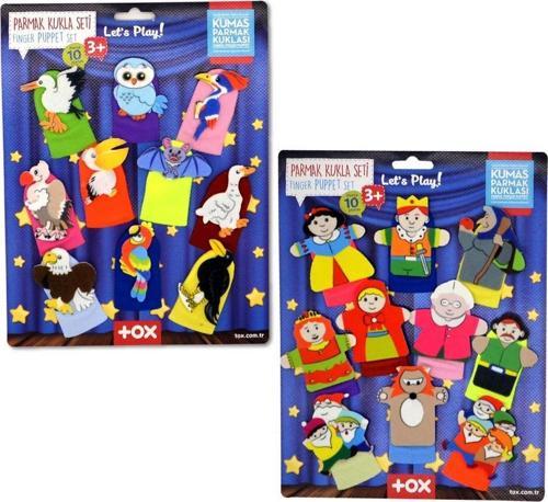 2 Set - 20 Parça Tox Masal Kahramanları ve Uçan Hayvanlar Parmak Kukla T225 T222