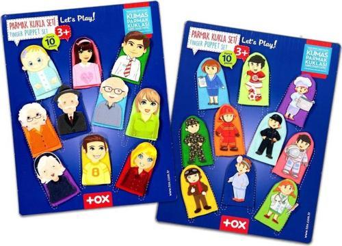 2 Set - 20 Parça Tox Meslekler ve Aile Üyeleri 20 Parça Parmak Kukla T751 T761
