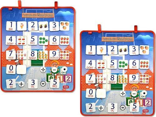 2 Set - 88 Parça  Rakamları Öğreniyorum Keçe Duvar Panoları , Eğitici Oyuncak