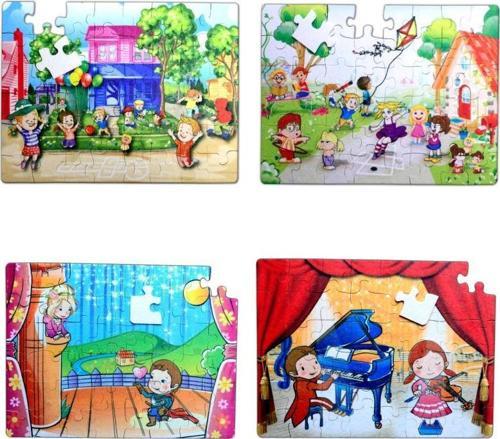 4 Set - 96 Parça Tox Oyun Parkı ve Sahne 5+ Keçe Yapboz - 5 Yaş Puzzle T019 T040
