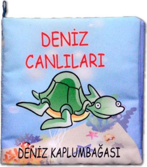 Deniz Canlıları Kumaş Sessiz Kitap T059 - Bez Kitap , Eğitici Oyuncak , Yumuşak ve Hışırtılı