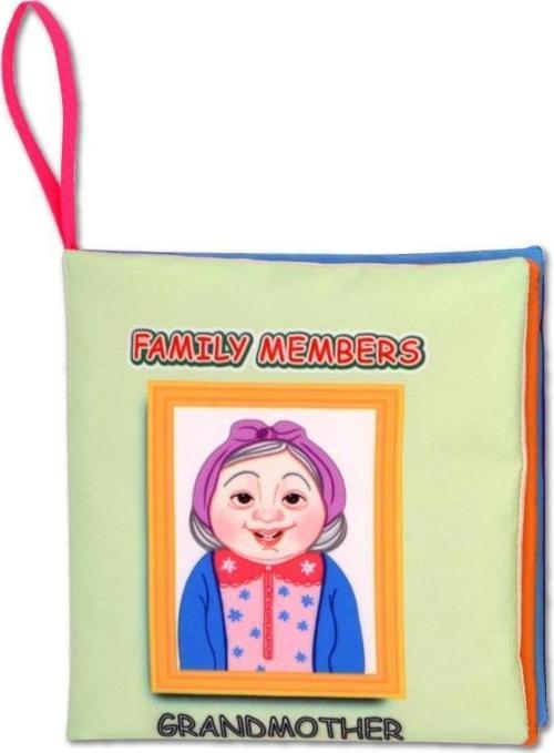 İngilizce Aile Bireyleri Kumaş Sessiz Kitap T384 - Bez Kitap , Eğitici Oyuncak , Yumuşak ve Hışırtılı