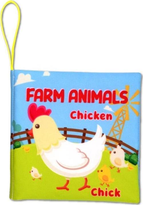 İngilizce Çiftlik Hayvanları Kumaş Sessiz Kitap E119 - Bez Kitap , Eğitici Oyuncak , Yumuşak ve Hışırtılı