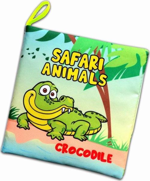 İngilizce Safari Hayvanları Kumaş Sessiz Kitap E130 - Bez Kitap , Eğitici Oyuncak , Yumuşak ve Hışırtılı