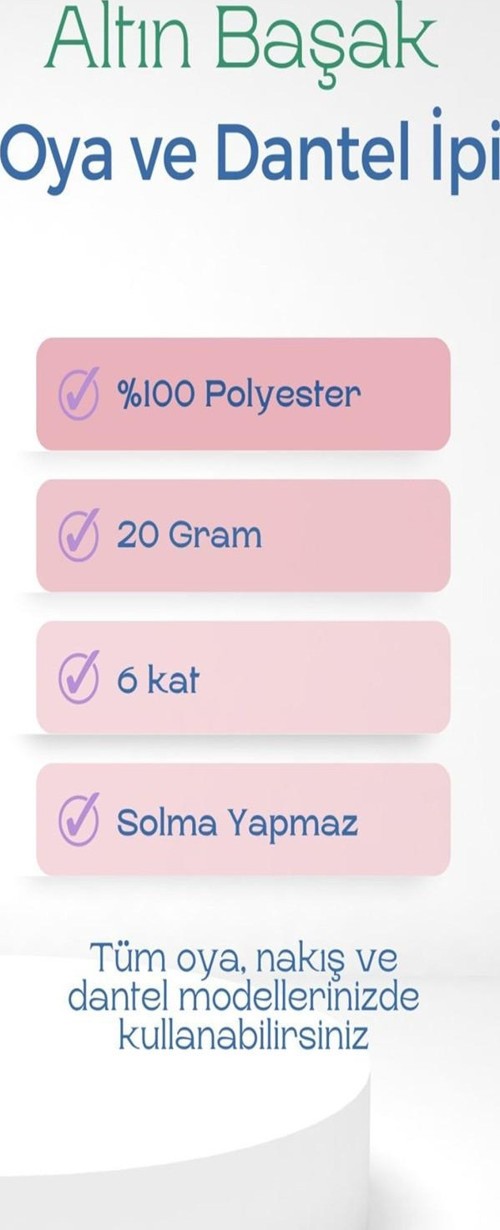 3 Adet Altınbaşak Oya ve Dantel İpi 20 gr - Royaleks - No: 428