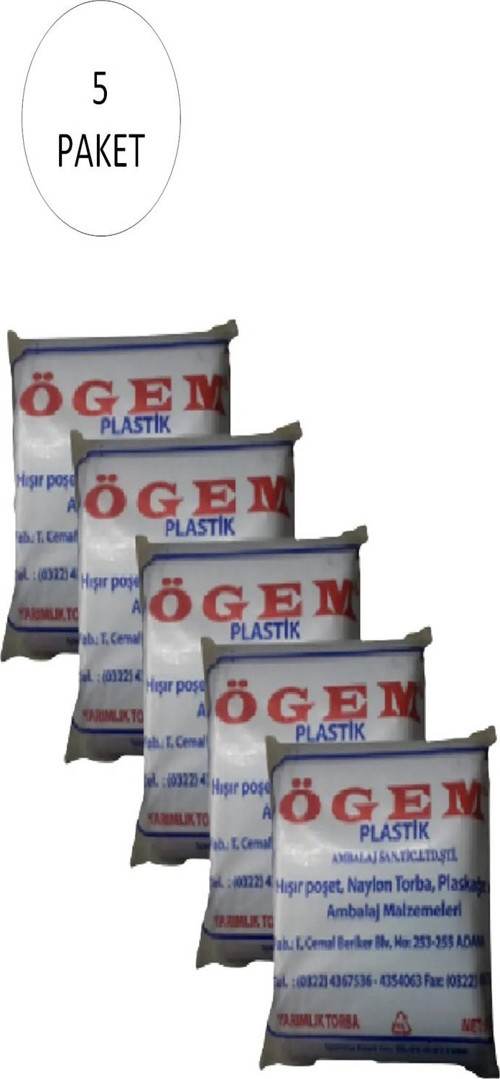 Bakkaliye Naylon Torba Yarımlık 14x27 cm 1 kg 5 Paket (Takriben 1,800 Adet)