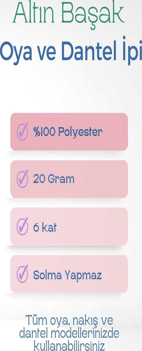 Altınbaşak Oya ve Dantel İpi 20 gr - Royaleks - No: 129