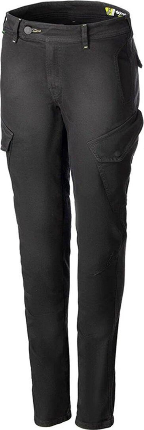 Caliber Denim Korumalı Kadın Motosiklet Pantolonu Siyah