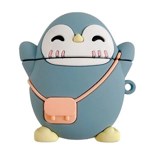E2M AIRPODS 1-2 KILIF CUTE PENGUEN MAVİ