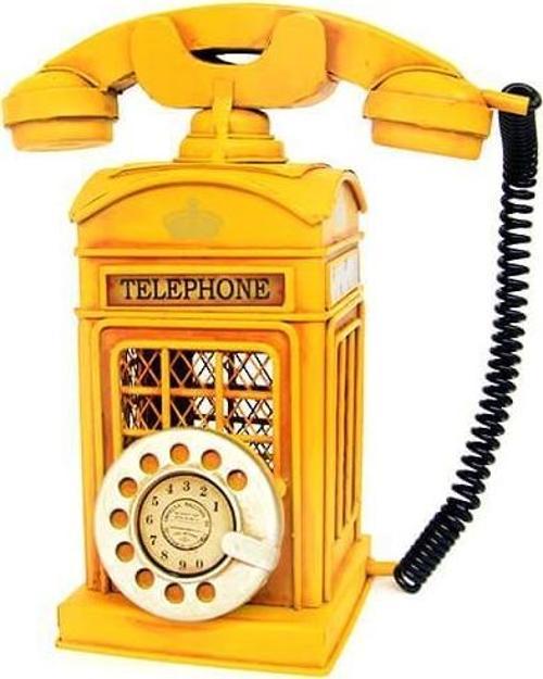 Dekoratif Metal Ahizeli Telefon Kumbara Biblo Hediyelik