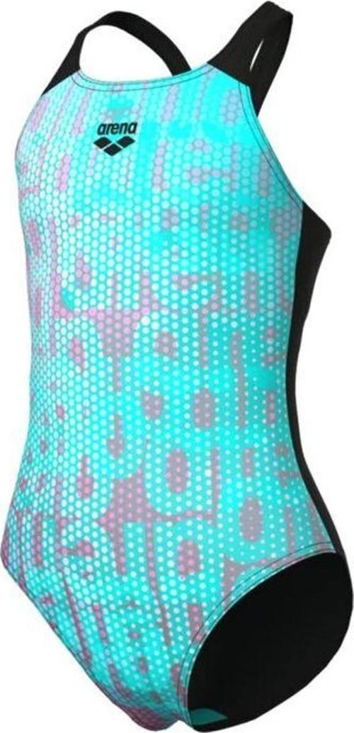 Girl's Multi Colours Swimsuit V Back Kız Çocuk Yüzücü Mayo 009007509