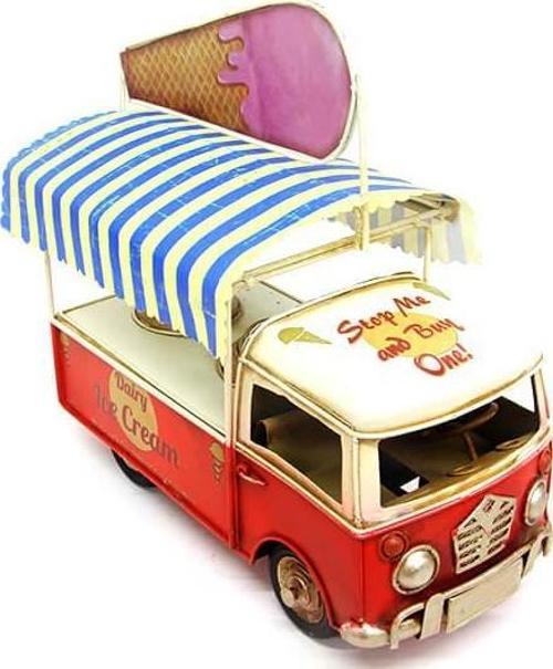 Dekoratif Metal Dondurma Arabası Dekor Biblo Hediyelik