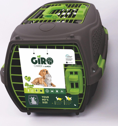 Eco Giro Carrier Kedi ve Küçük Irk Köpek Taşıma Çantası 51.6x32.7x29.6 Cm Siyah/Turuncu Small