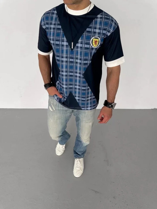 Unisex Bisiklet Yaka Baskılı Oversize TShirt